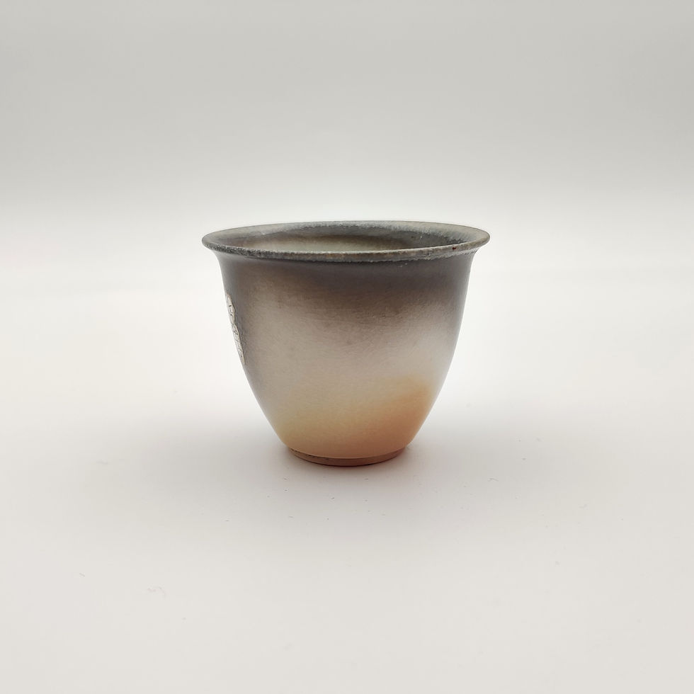 Thumbnail: Lacquer Qishan Wood-fired Porcelain Teacup w/ Eggshell by HONG Yidong
