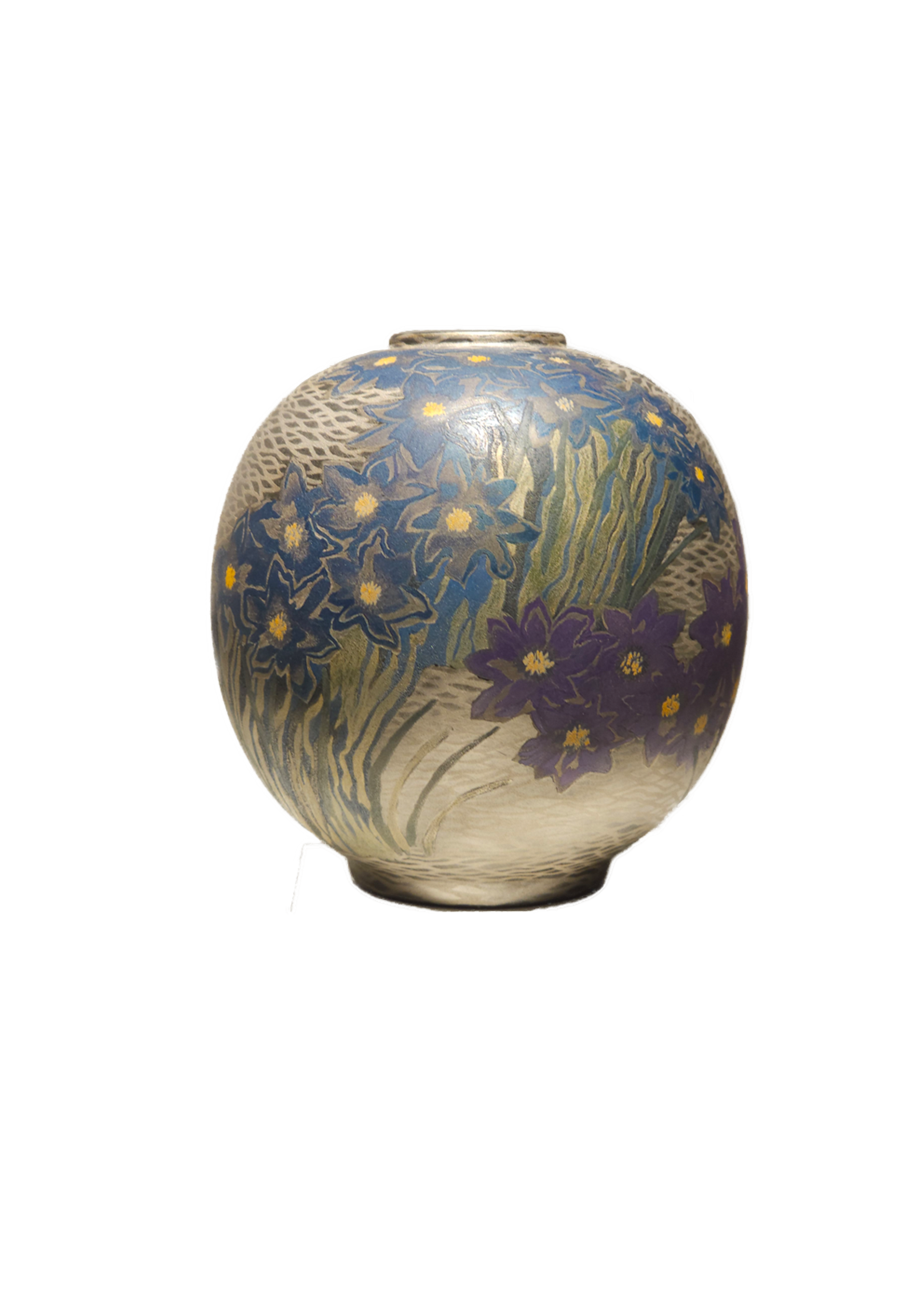 Alpinia-Pattern Globular Vase