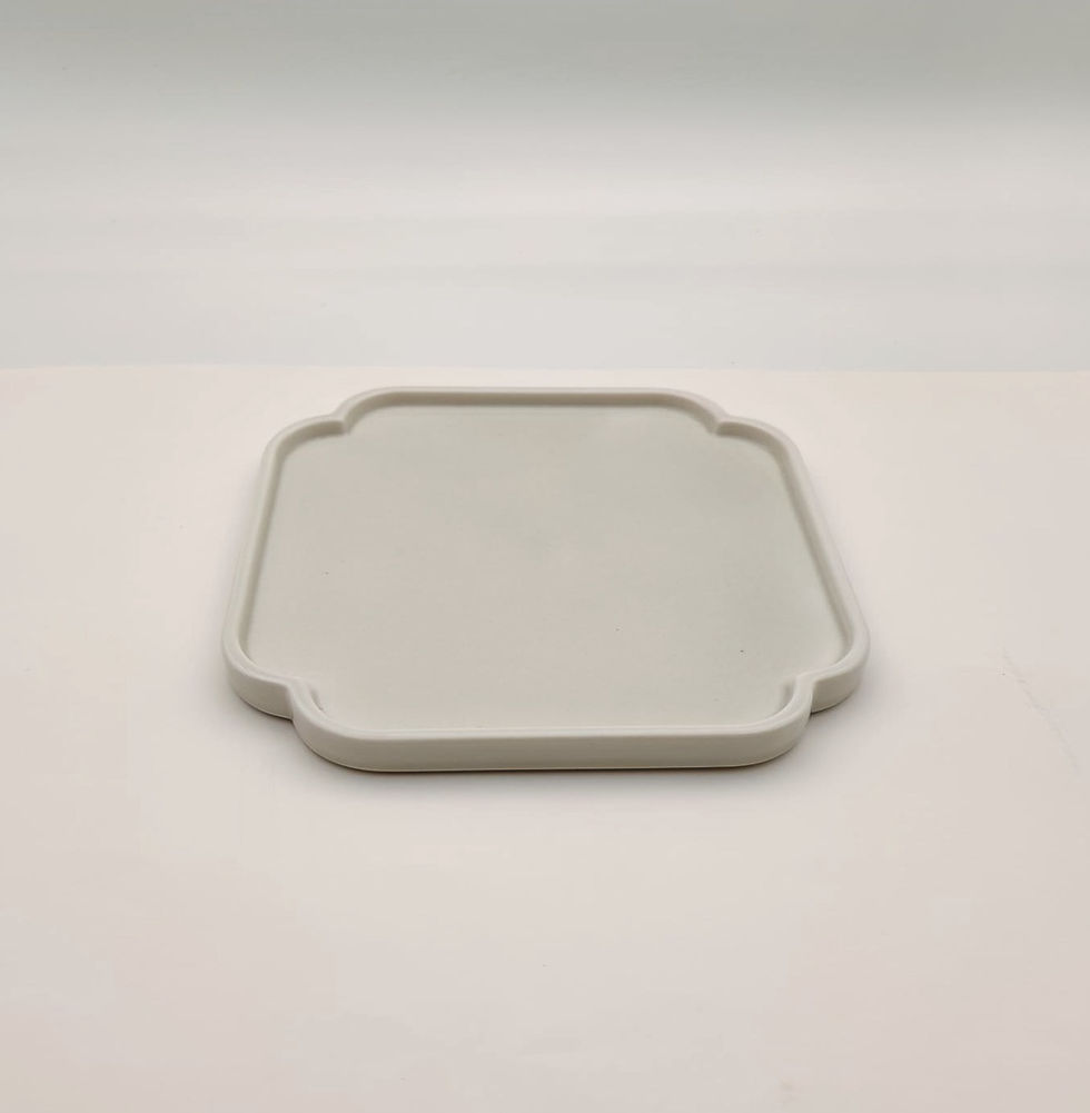 Thumbnail: Dehua Porcelain Ash-glazed Teaware Tray