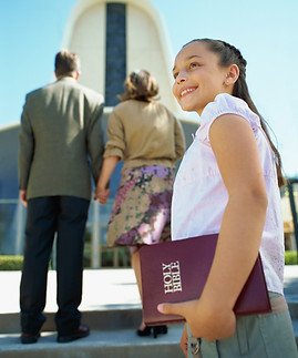 Girl Going to Church