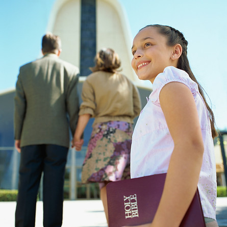 Girl Going to Church