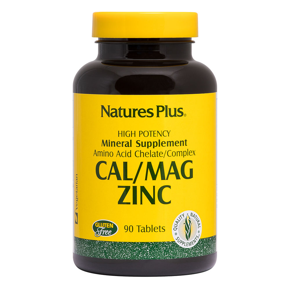 NATURE'S PLUS CALCIUM/MAGNESIUM/ ZINC 90 TABLETS