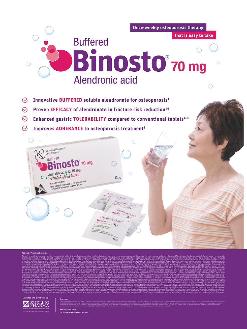 Thumbnail: BINOSTO 70MG EFFERVESCENT 4 TABLETS