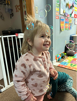 Having fun with bubbles