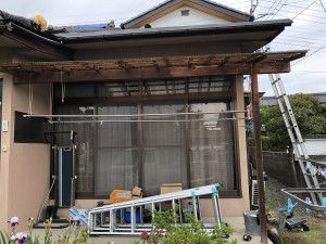 テラス 施工前 全景