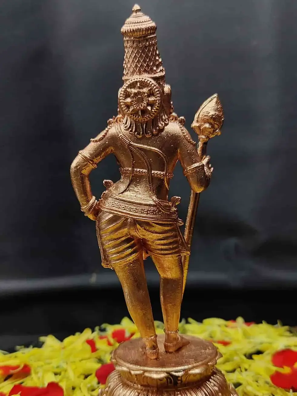 Thumbnail: Handcrafted Bronze Bala Murugan Statue for Pooja Room and Home Temple Worship  4