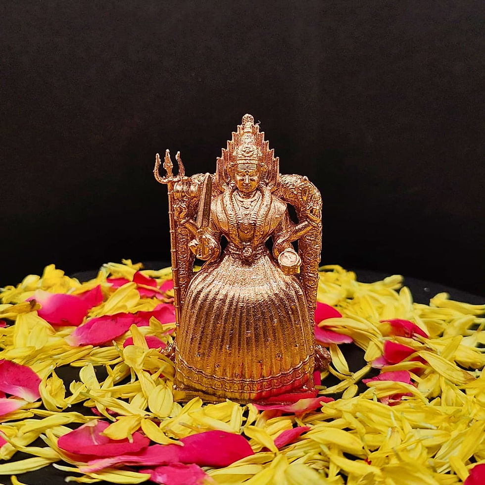 Bronze Punnainallur Mariamman Idol – Powerful Goddess Statue for Protection, Health, and Home Temple Worship