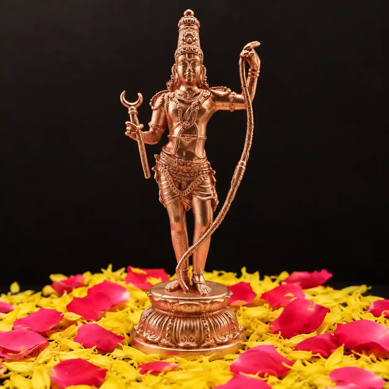 Ram Avatar Statue Traditional Bronze Lord Rama Idol Seven Avatar 3"H