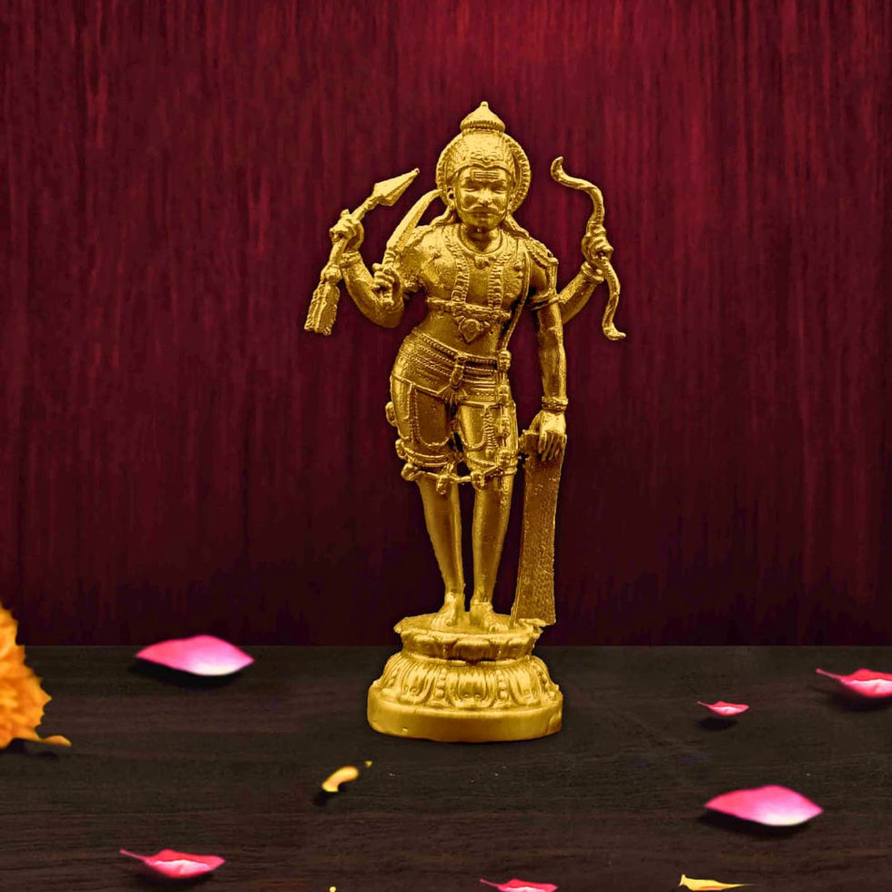 brass veerabhadra idol fierce warrior form of lord shiva