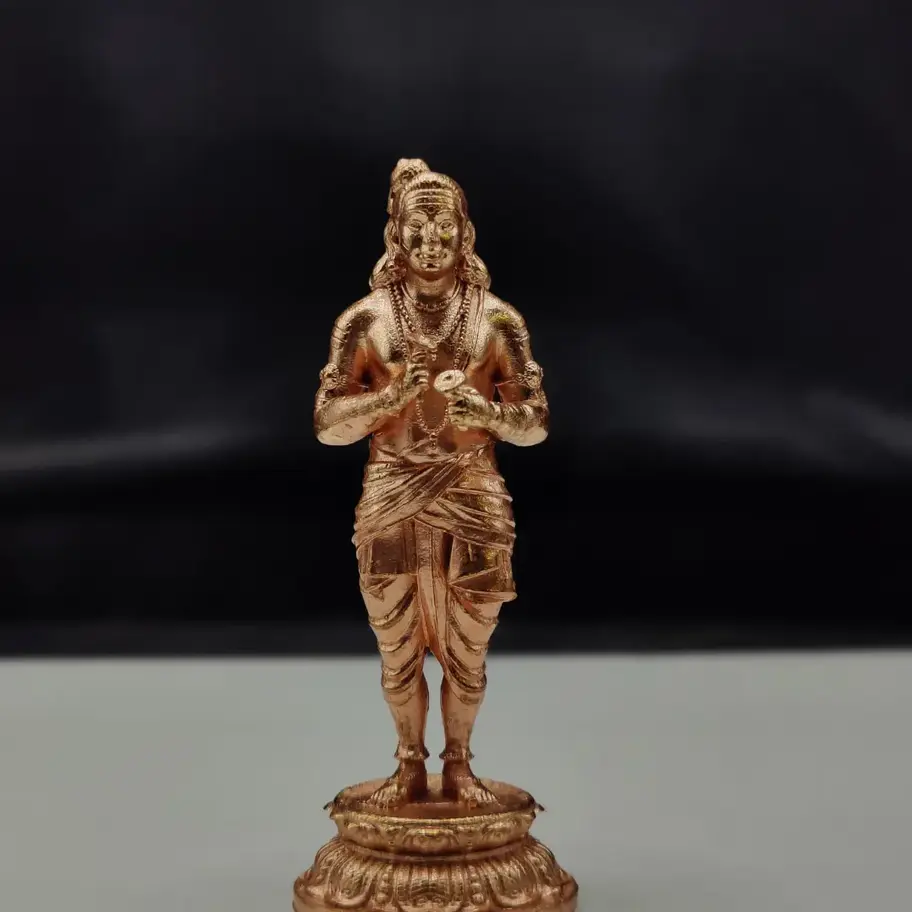 Thirugnanasambandar Bronze Brass Gold Plated Idol