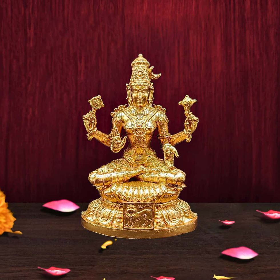 brass mookambika idol goddess for home temple and pooja