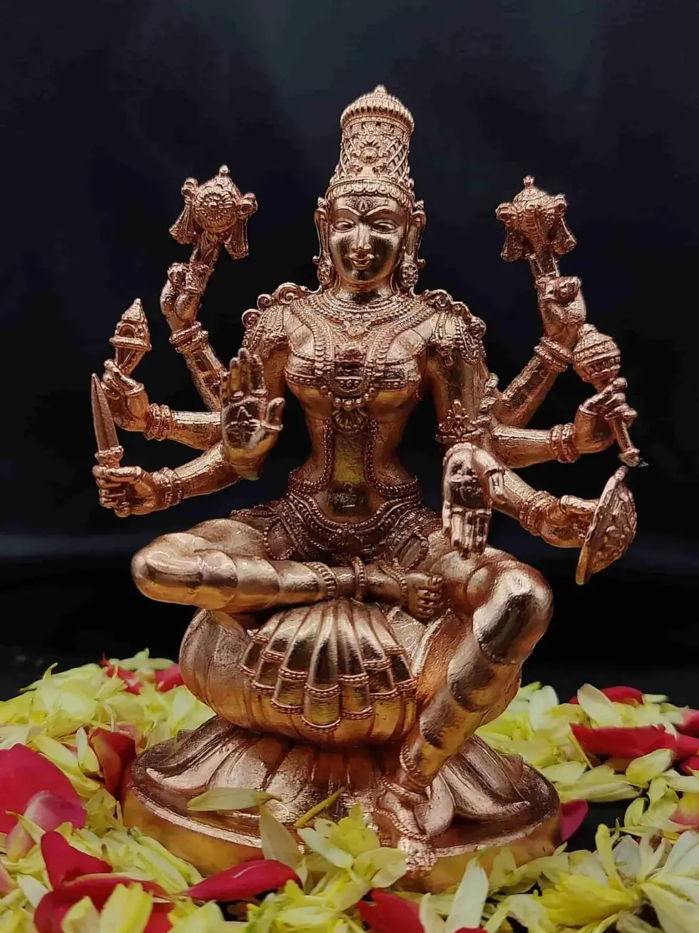 goddess bronze vijaya lakshmi idol