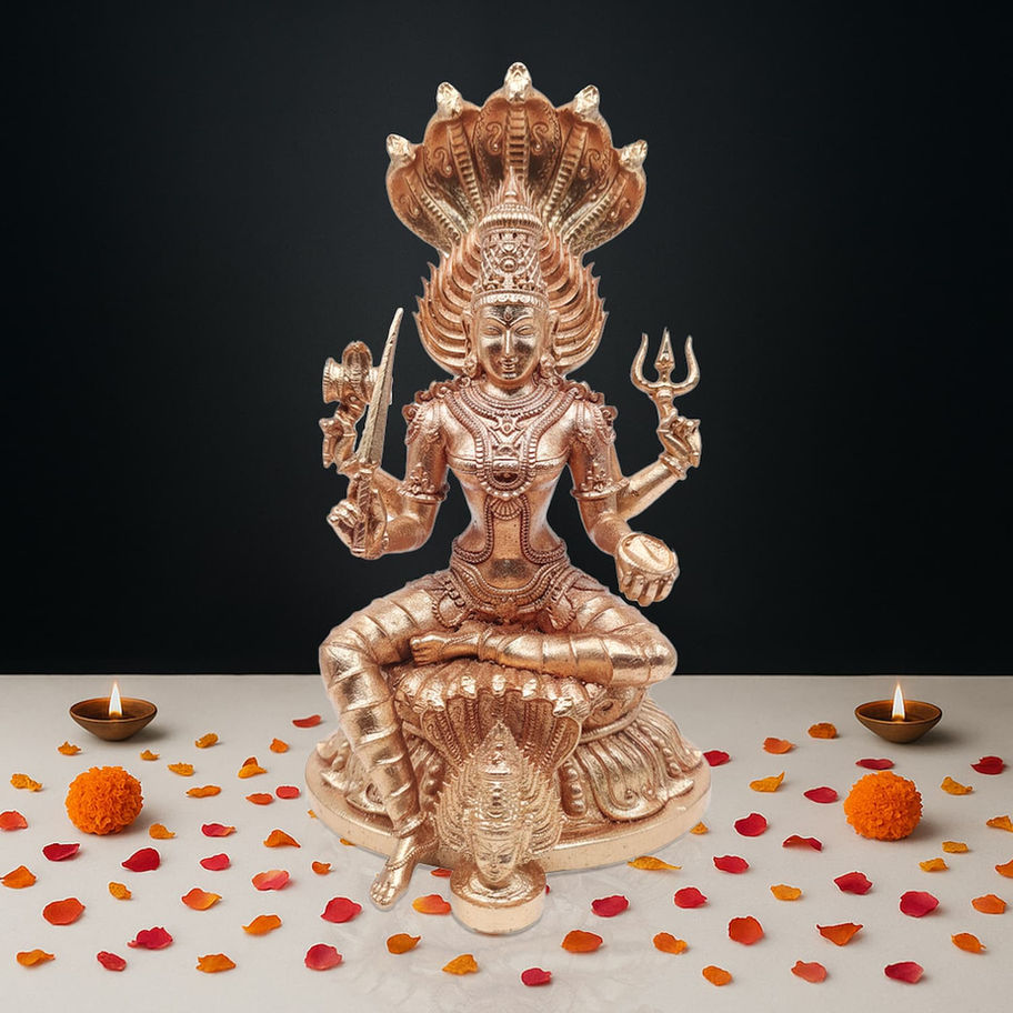 Bronze Karumariamman Idol – Powerful Goddess Statue for Protection, Healing, and Home Temple Worship