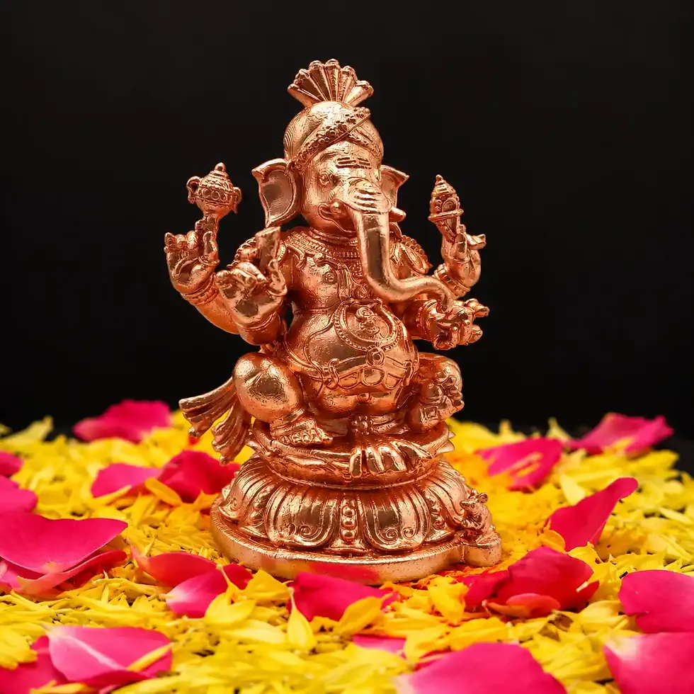 Raja Ganapathy Panchaloha Ganesha sculpture