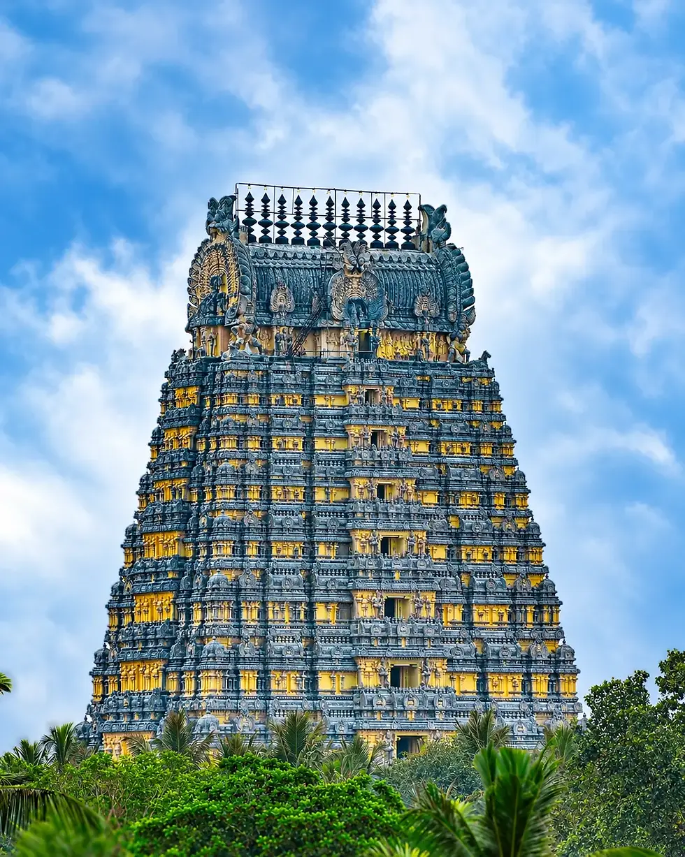 Ekambaranathar Temple of Kanchipuram, a sacred Shiva temple associated with the Prithvi Lingam, Earth element, Ambika’s penance, ancient Tamil traditions, and Dravidian temple architecture.