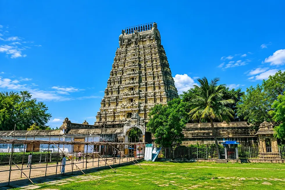 Ekambareswarar Temple in Kanchipuram, one of the Pancha Bhoota Sthalams representing the Earth element, dedicated to Lord Shiva and known for its ancient Dravidian architecture, sacred traditions, and spiritual significance.