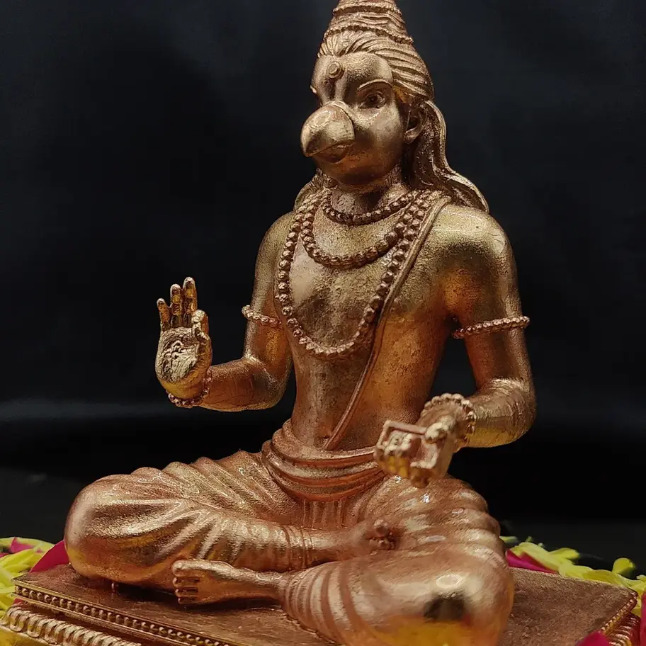 Handcrafted Bronze Suka Brahma Maharishi Statue for Pooja Room, Wisdom and Devotional Worship