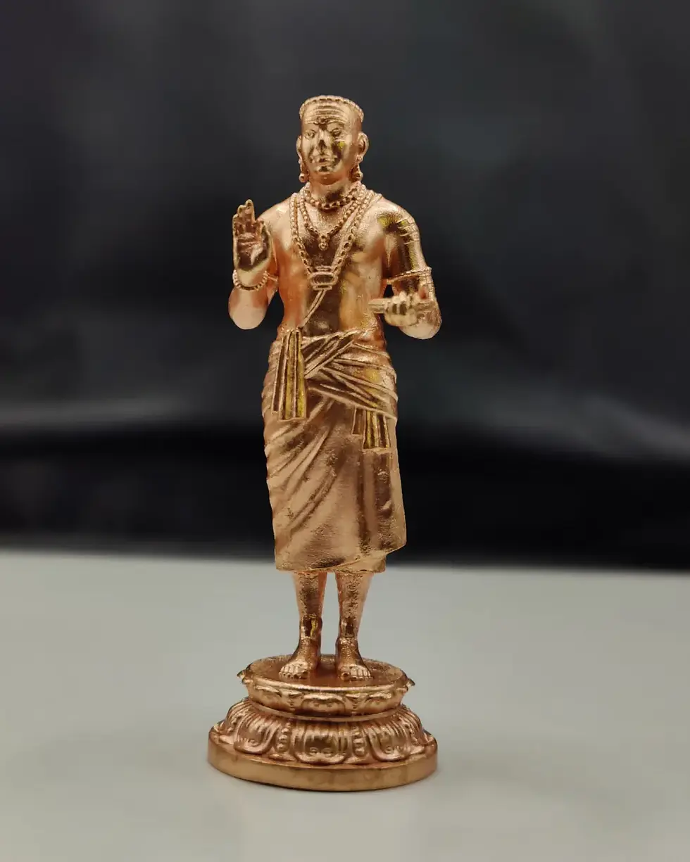 Manikavasagar Bronze Brass Gold Plated Idol