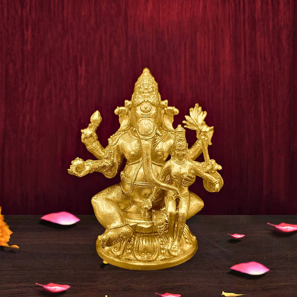 brass ucchista ganapati idol rare ganesha form for pooja