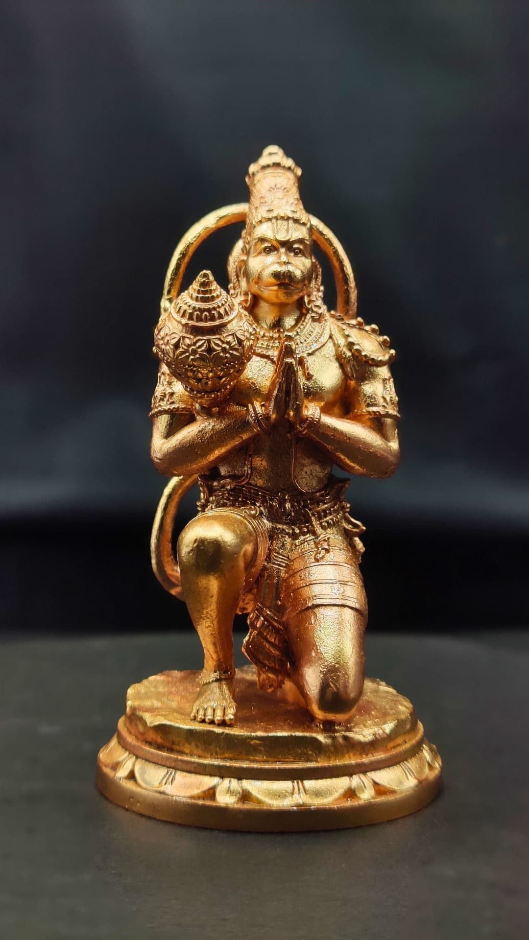Bronze Hanuman Idol – Powerful Lord Anjaneya Statue for Strength, Devotion, and Home Temple Worship