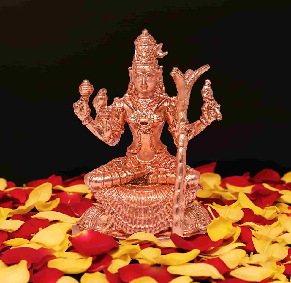 bronze kamatchi amman idol for pooja room