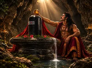 ஒரு பணிவின் பாடம்: ராவணனும் சிவபெருமானும் — ராவணனின் ஆழ்ந்த சிவபக்தி மற்றும் பெருமை, நந்தியைச் சந்தித்தது, கைலாய மலையைத் தூக்க முயன்றது, சிவபெருமானின் தெய்வீக சக்தி மற்றும் அதன் மூலம் ராவணன் கற்றுக்கொண்ட பணிவின் பாடம் ஆகியவற்றை எடுத்துரைக்கும் கதை.