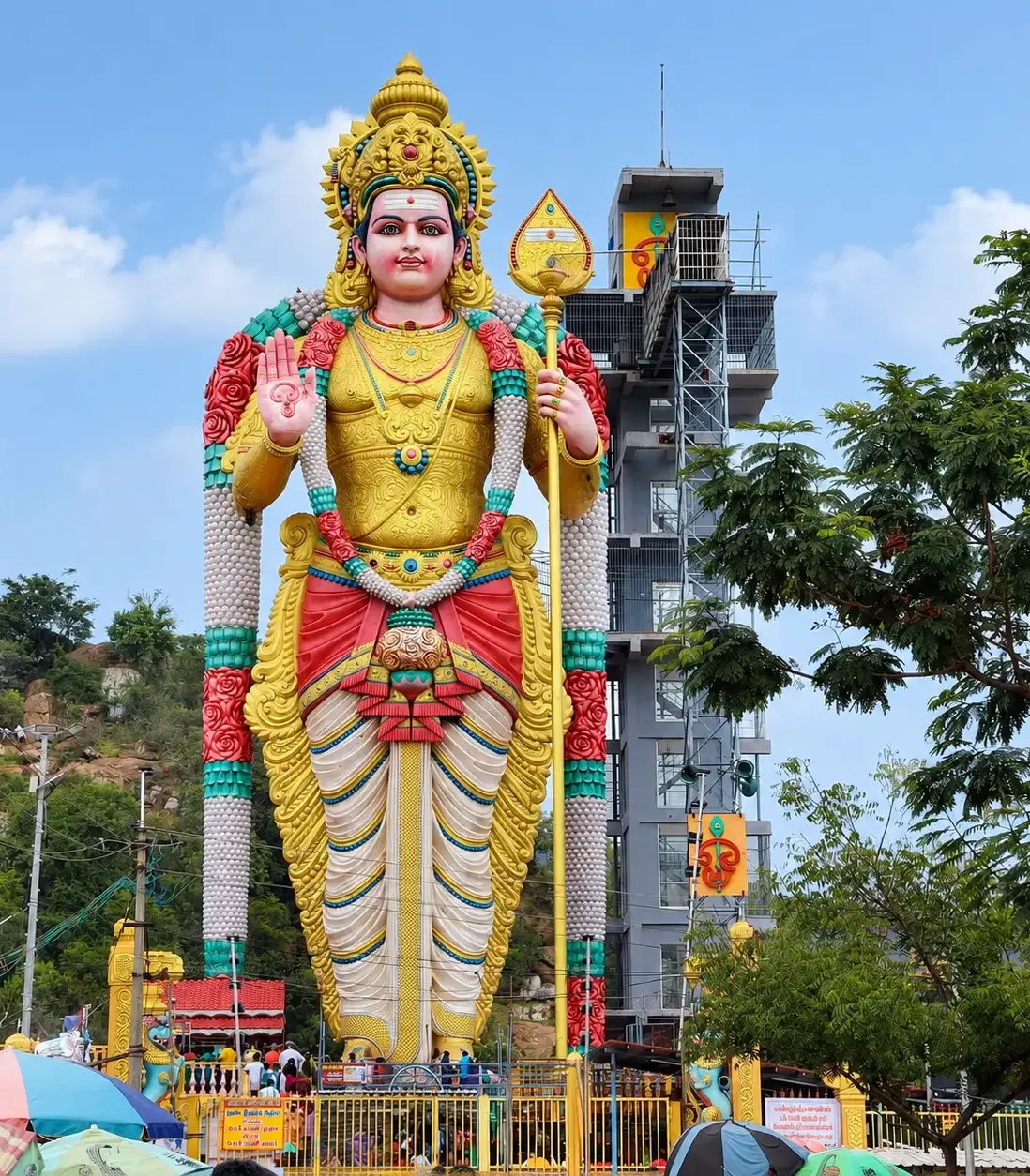 Muthumalai Murugan Statue in Salem, Tamil Nadu, a monumental representation of Lord Murugan associated with devotion, spiritual heritage, Tamil culture, and Hindu worship.