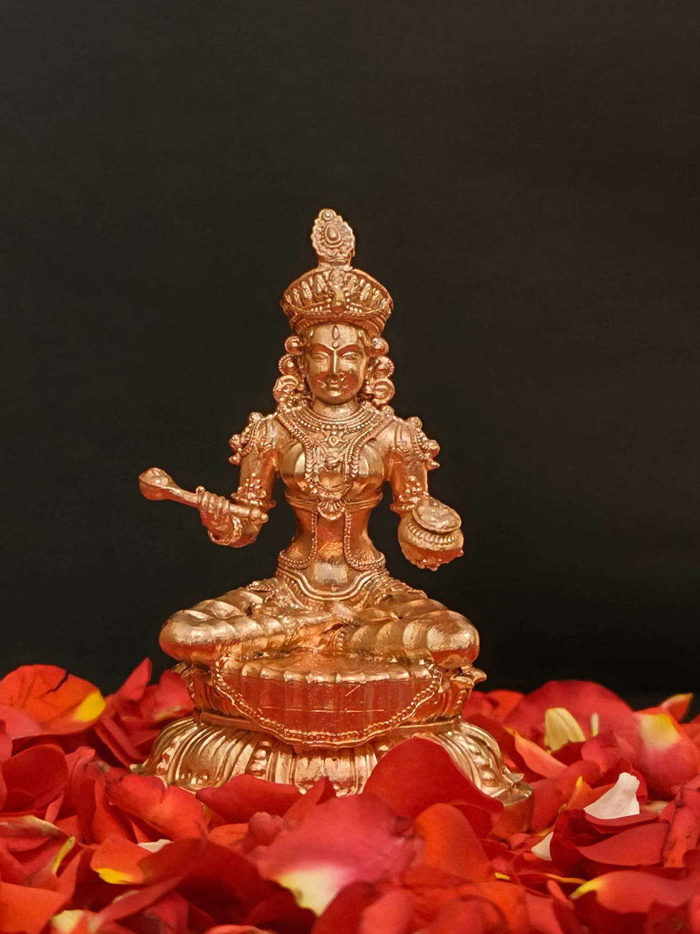 Handcrafted Annapoorni Bronze Statue for Spiritual Homes