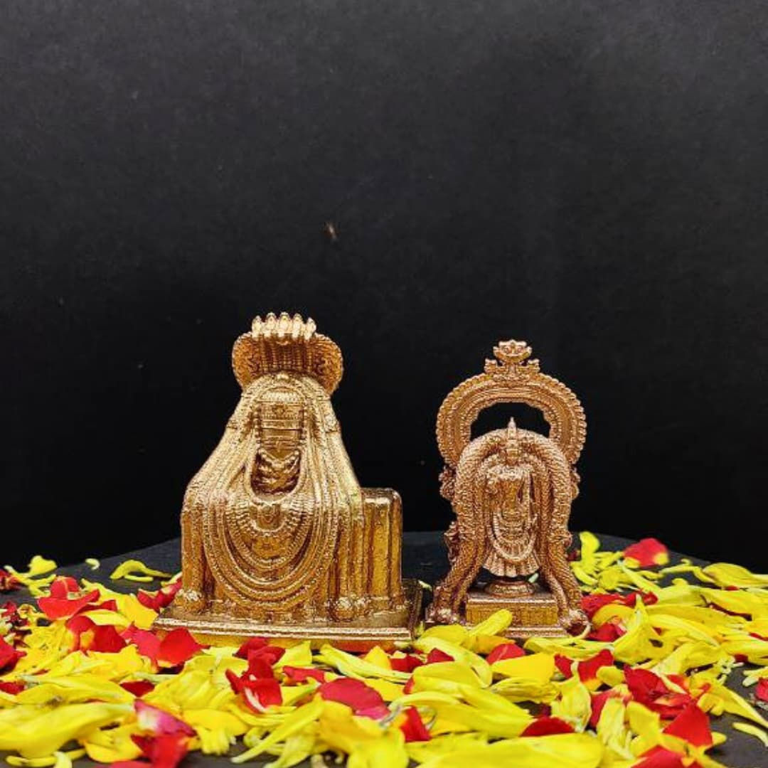 Handcrafted Bronze Annamalaiyar with Unnamalai Amman Idol – Arunachaleswarar & Goddess Parvati Statue