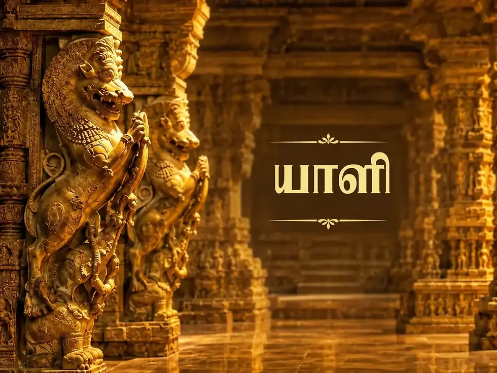 தென்னிந்தியாவின் புராணக் காவலனாகக் கருதப்படும் யாளி, சிங்கம், குதிரை மற்றும் யானை போன்ற விலங்குகளின் அம்சங்களை இணைத்த தனித்துவமான உருவமாக பாரம்பரிய கோயில் சிற்பங்களில் காணப்படுகிறது. வலிமை, பாதுகாப்பு மற்றும் துணிச்சலின் அடையாளமாகக் கருதப்படும் யாளி, திராவிடக் கோயில் கட்டிடக்கலையின் சிறப்பையும் பாரம்பரிய சிற்பக்கலையின் நுணுக்கத்தையும் வெளிப்படுத்துகிறது.