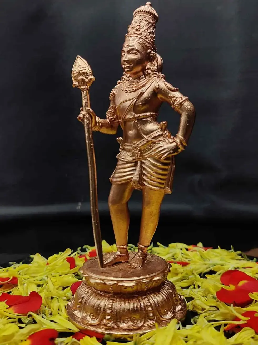 Bronze Young Murugan Subramanya Idol – Divine Child Muruga Statue for Devotion and Spiritual Blessings