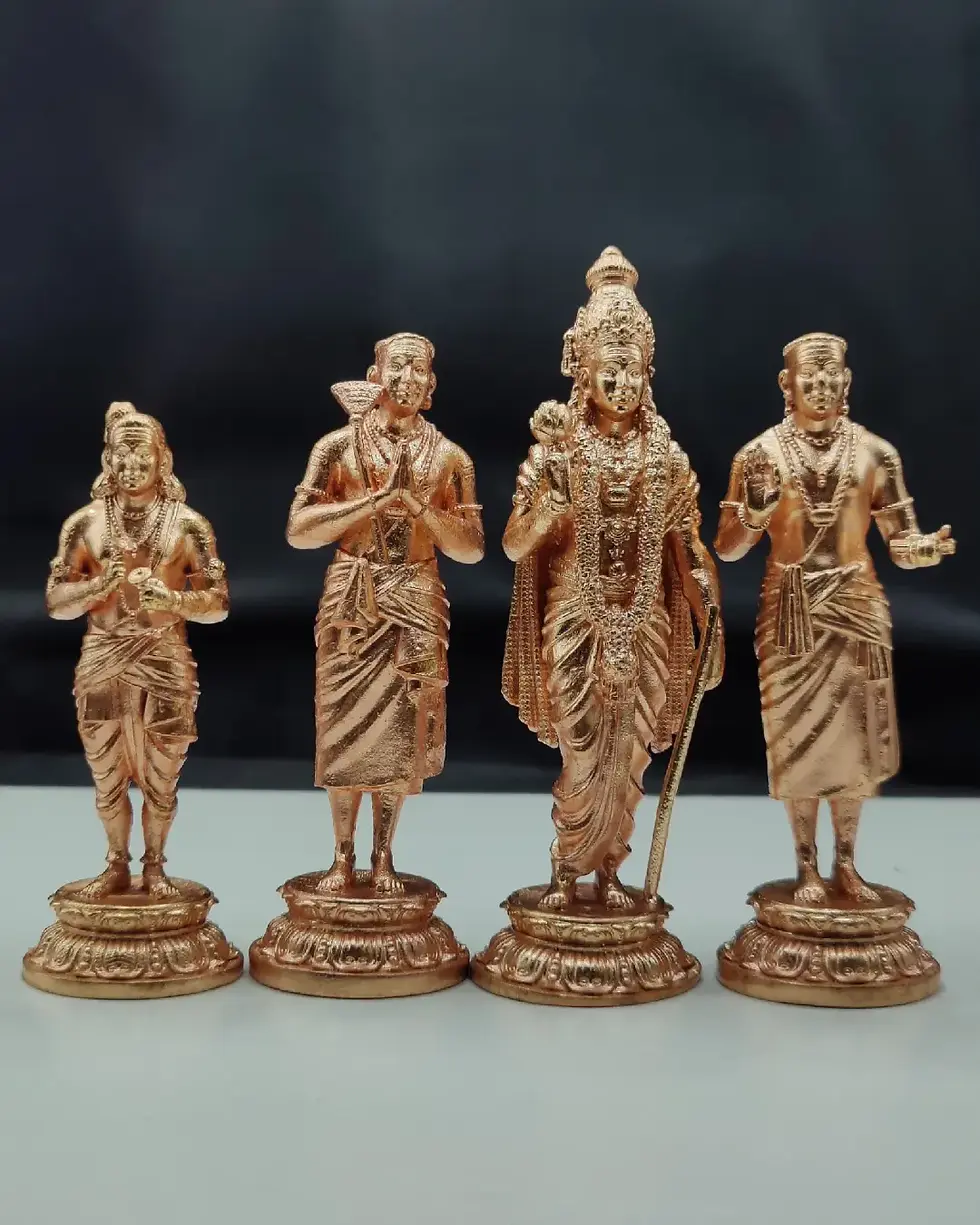 Nalvar Idol Set Bronze Brass Gold Plated