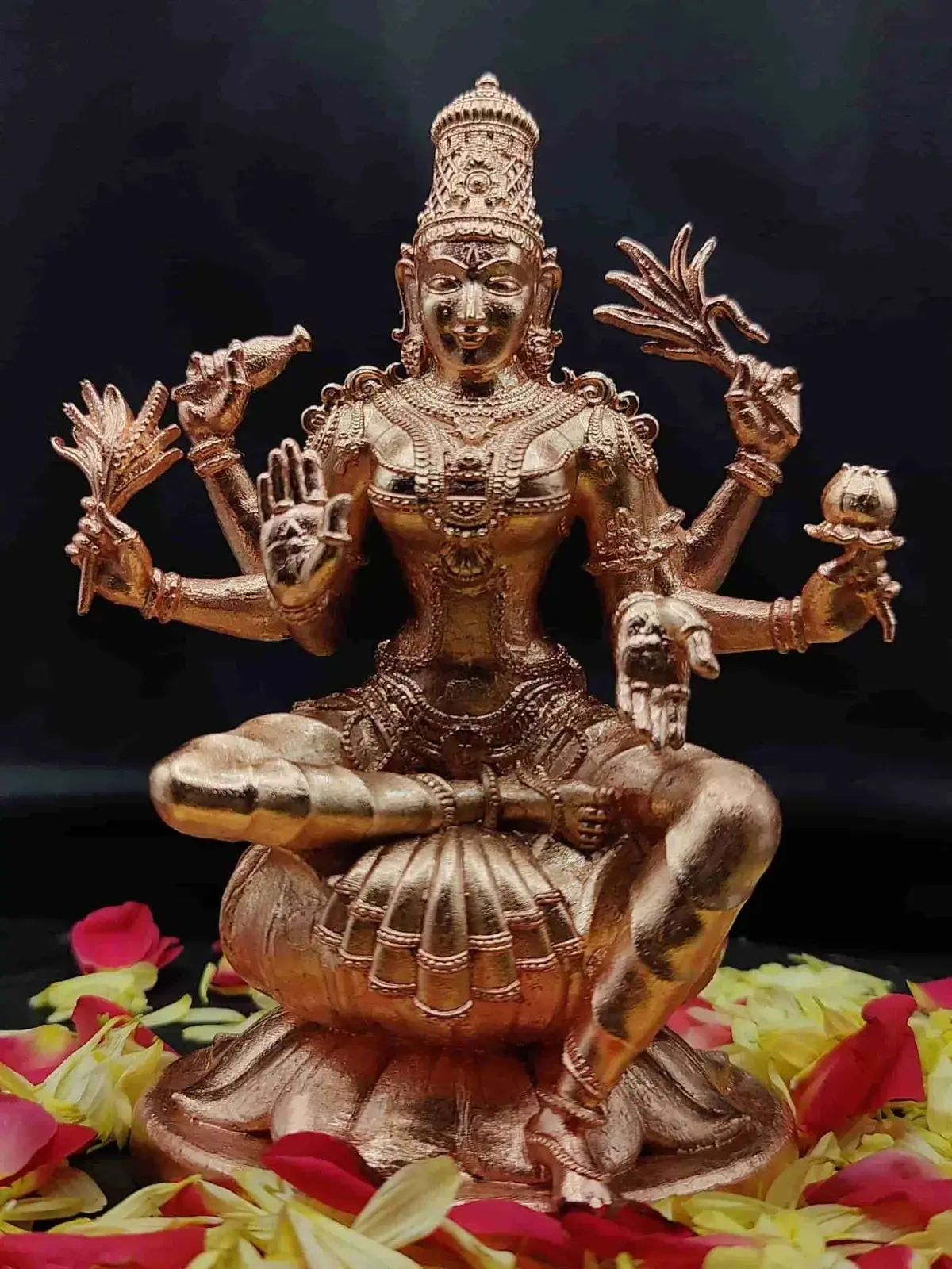 bronze dhanya lakshmi idol