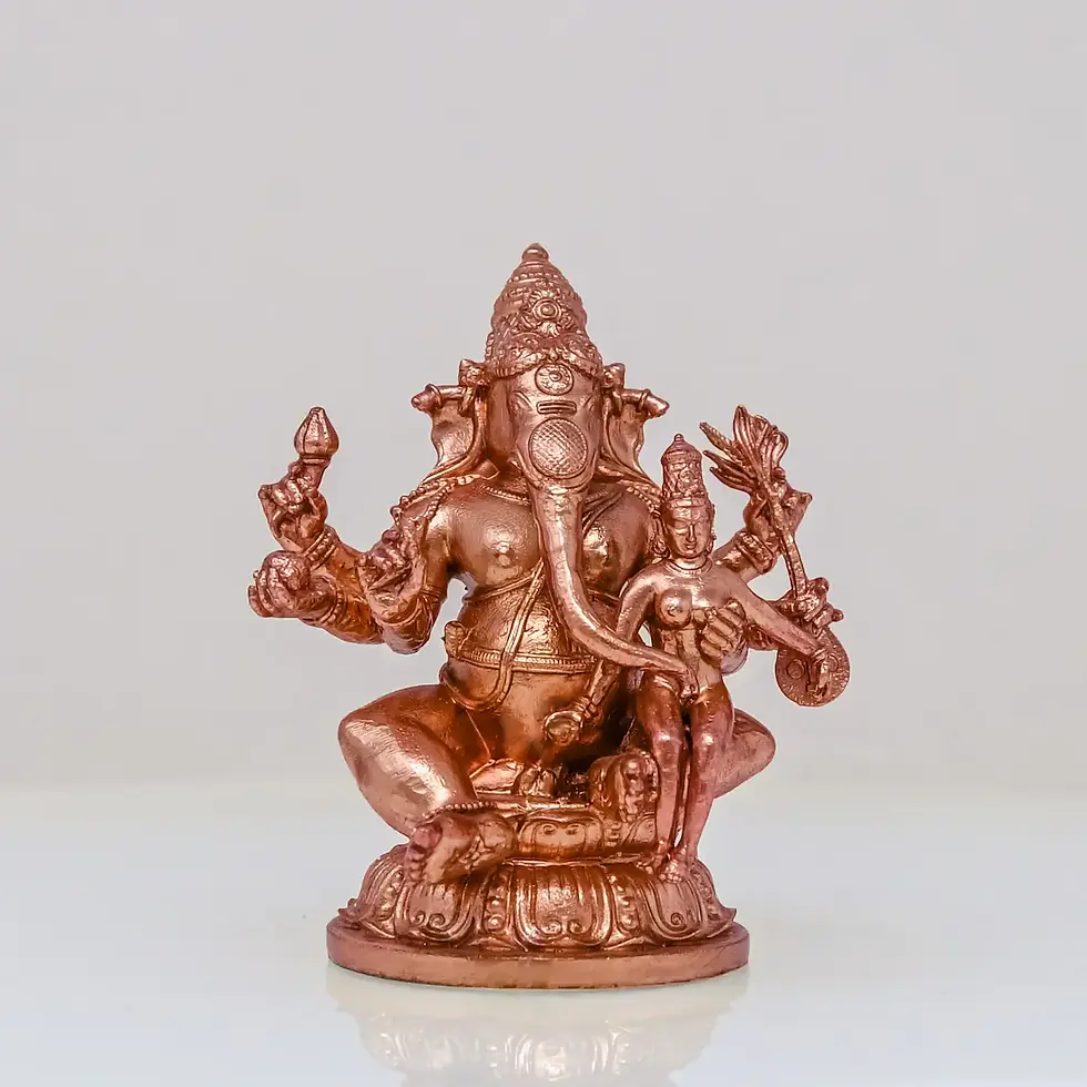 Bronze Uchishta Ganapati Idol – Divine Ganesha Statue for Prosperity and Home Temple Worship