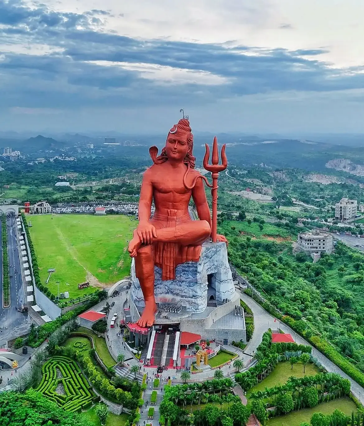 Statue of Belief, a monumental statue of Lord Shiva in Nathdwara, Rajasthan, standing 369 feet tall and representing Hindu spirituality, devotion, and sacred cultural heritage.