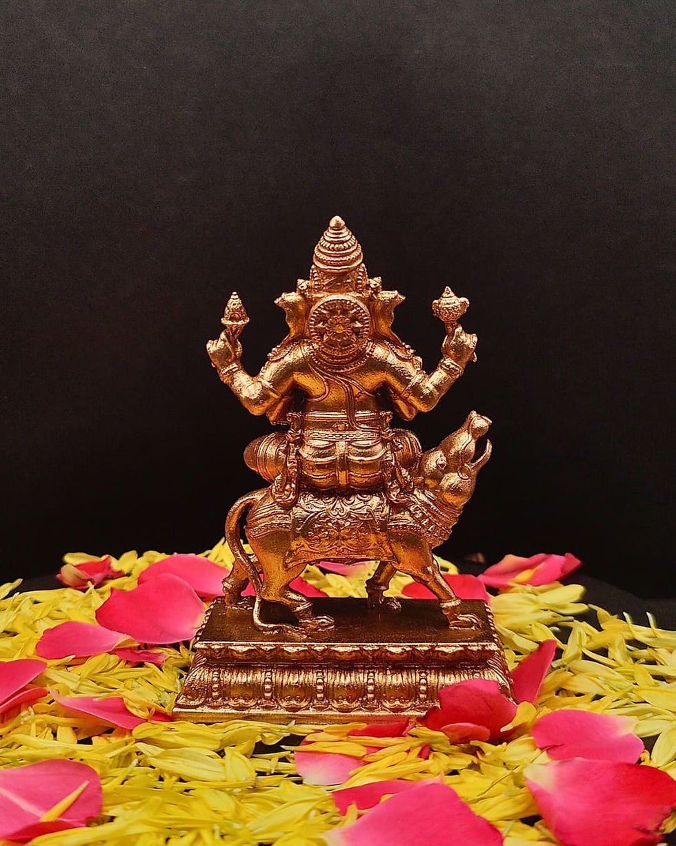 Thumbnail: Divine Lord Ganesha Idol with Mooshika Vahana – Brass/Bronze Hindu Statue for Home Temple