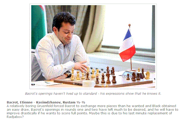 Etienne Bacrot au Grand Prix FIDE de Thessalonique : R1 à R3