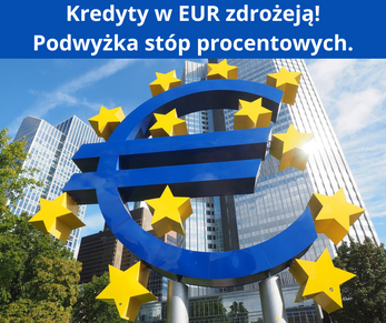 [22.07.2022r.] Kredyty w EUR zdrożeją!