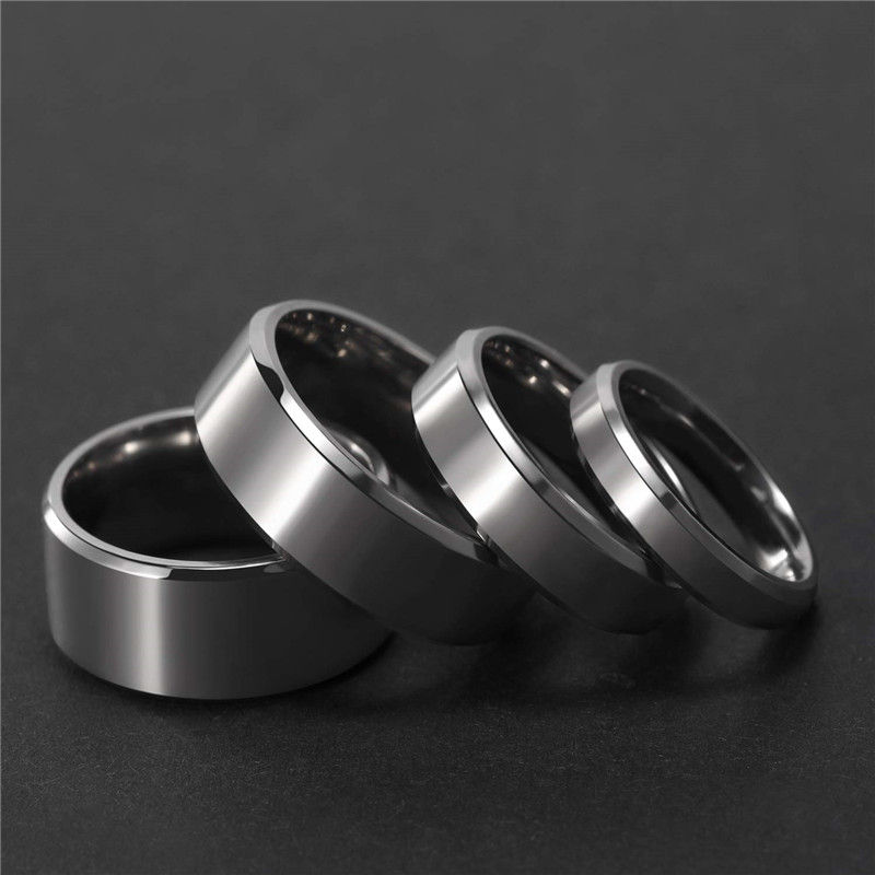 Thumbnail: Titanium Ring Silver Color Brushed  Wedding Band Luxury - 4/6/8/10mm