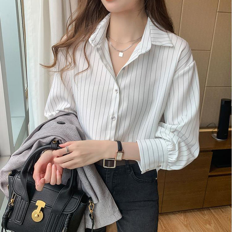 Thumbnail: Striped Shirt Women Chic Long Sleeve - The Timeless Stripe Essential