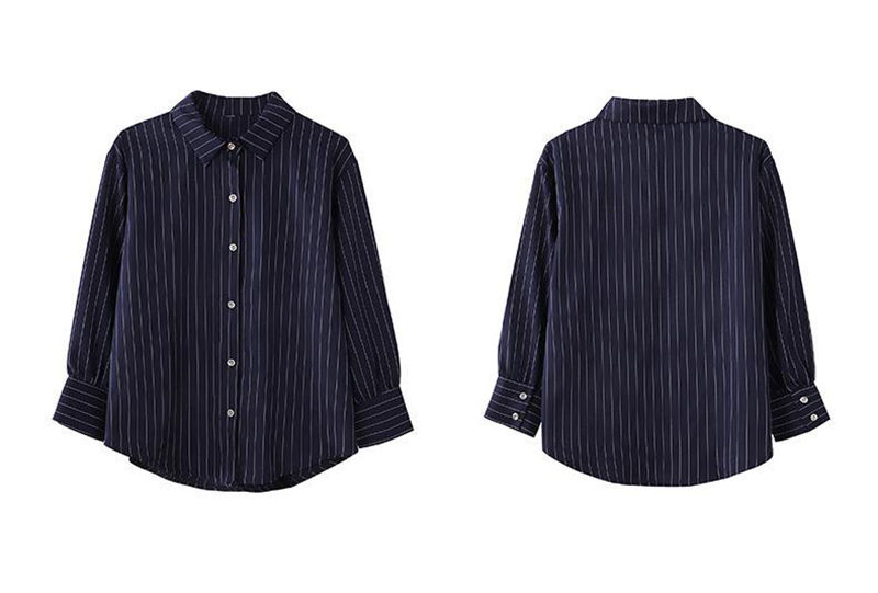 Thumbnail: Striped Shirt Women Chic Long Sleeve - The Timeless Stripe Essential