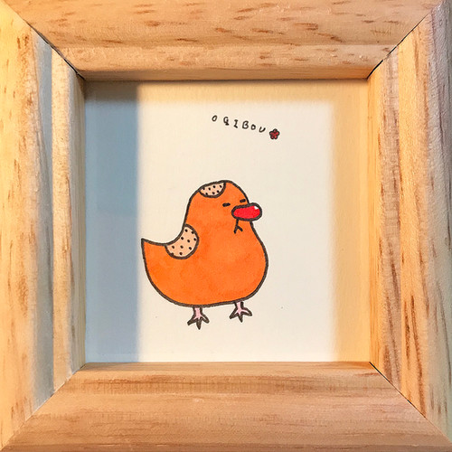 カラーはげひよこオレンジ色 Ogibou