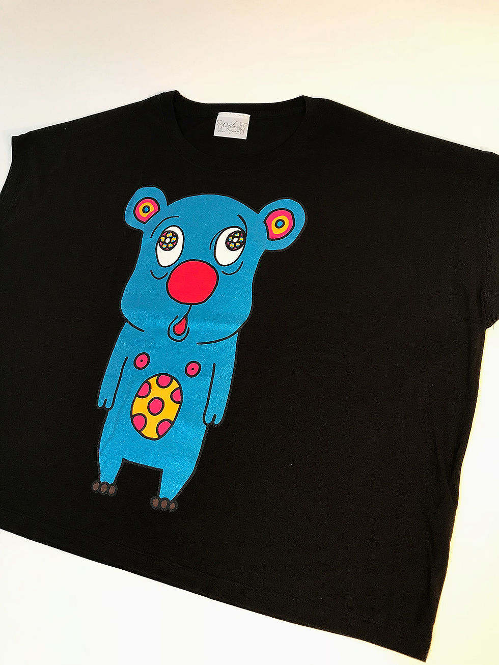 サムネイル： トボッチョTシャツブラック(ブルーWOMEN）