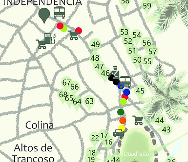 Mapa colina, alameda colibri, altos de t