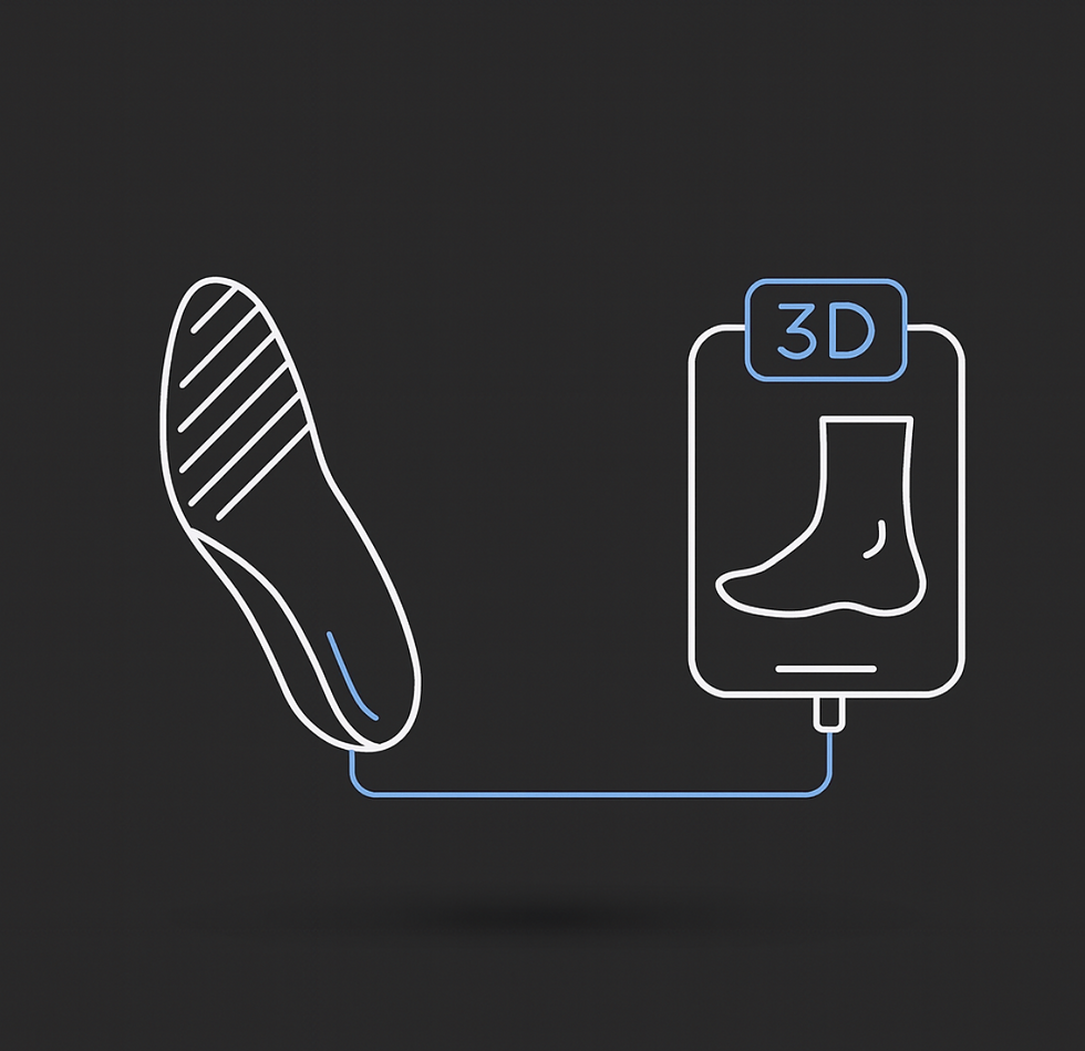 Schwarze Einlagen mit technischem Muster auf blauem Hintergrund