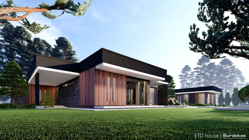 ETD house UNIKALUS GYVENAMOJO NAMO PROJEKTAS MIŠKŲ APSUPTYJE VILNIUJE Surdokas