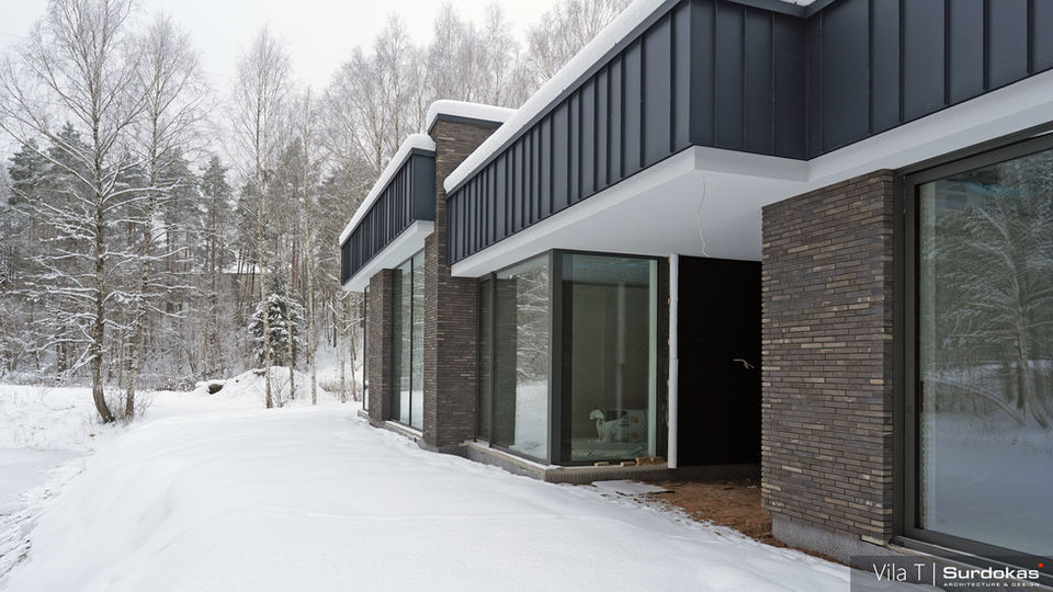 Vila T | Modernus namas Vilniuje Namas statomas pagal Surdokų architektūros studijoje sukurtą namo projektą