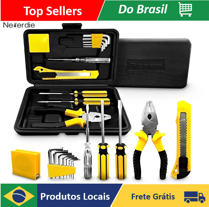 Miniatura: Kit Jogo De Ferramentas Com Maleta 12 Peças Titanium