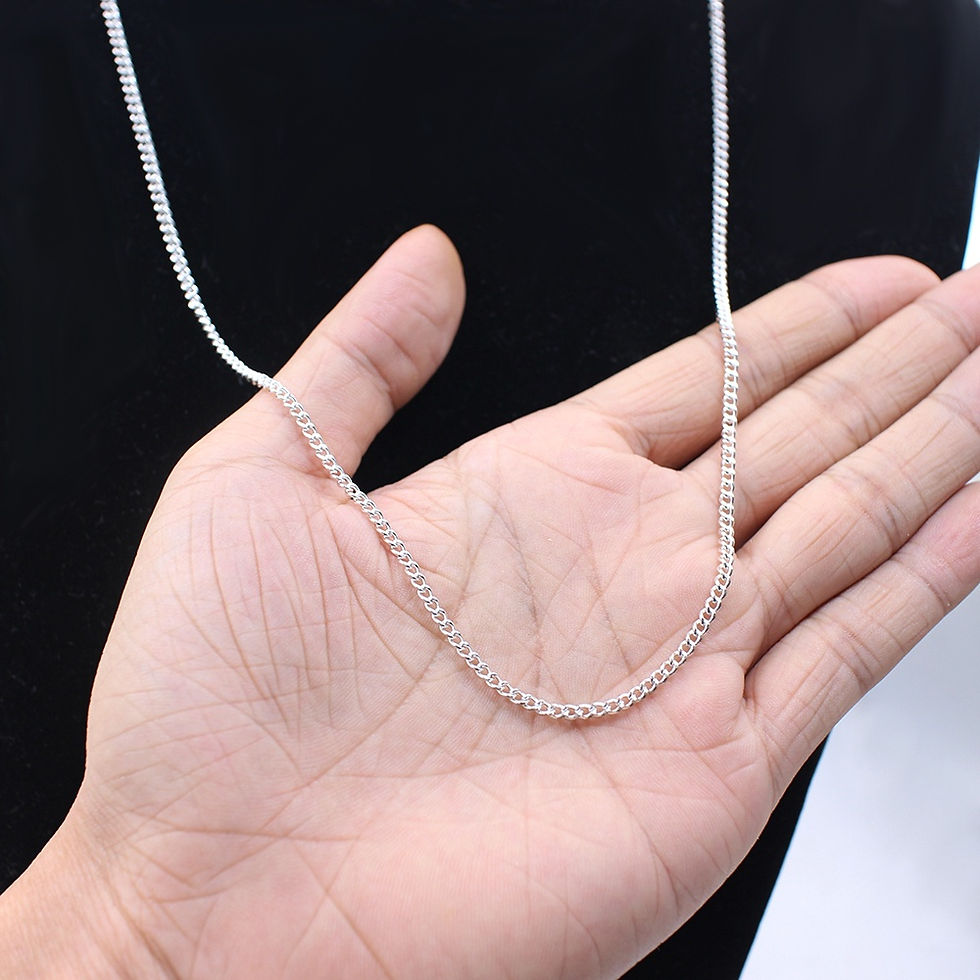 Miniatura: Conjunto de 2 peças de joias Grumet: colar e pulseira, moda masculina, banhado a