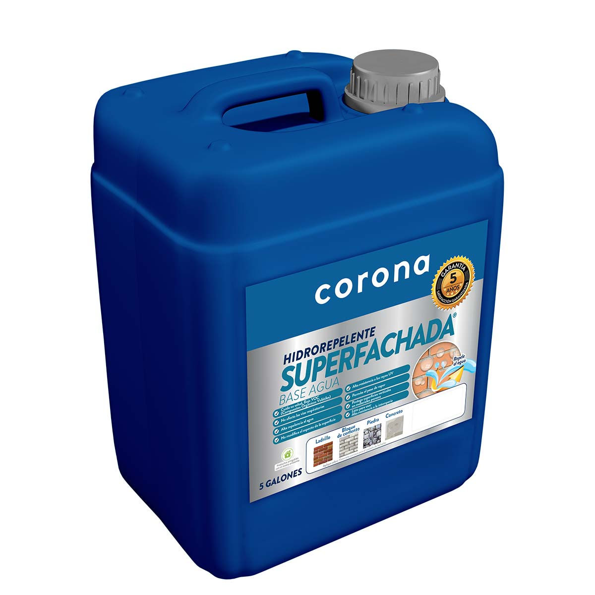 Impermeabilizante de Fachadas hidrófugo Superfachada Corona - Garrafa